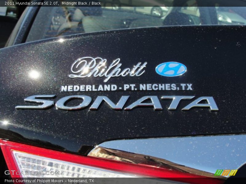 Midnight Black / Black 2011 Hyundai Sonata SE 2.0T