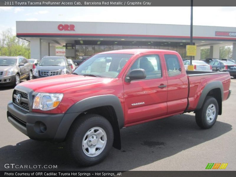 Barcelona Red Metallic / Graphite Gray 2011 Toyota Tacoma PreRunner Access Cab