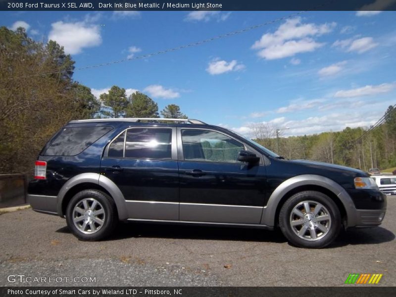 Dark Ink Blue Metallic / Medium Light Stone 2008 Ford Taurus X SEL AWD
