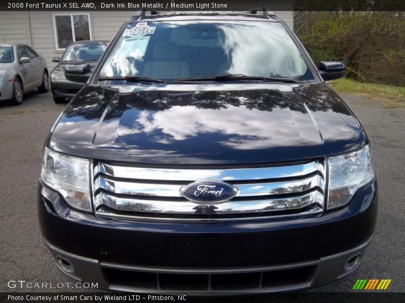 Dark Ink Blue Metallic / Medium Light Stone 2008 Ford Taurus X SEL AWD