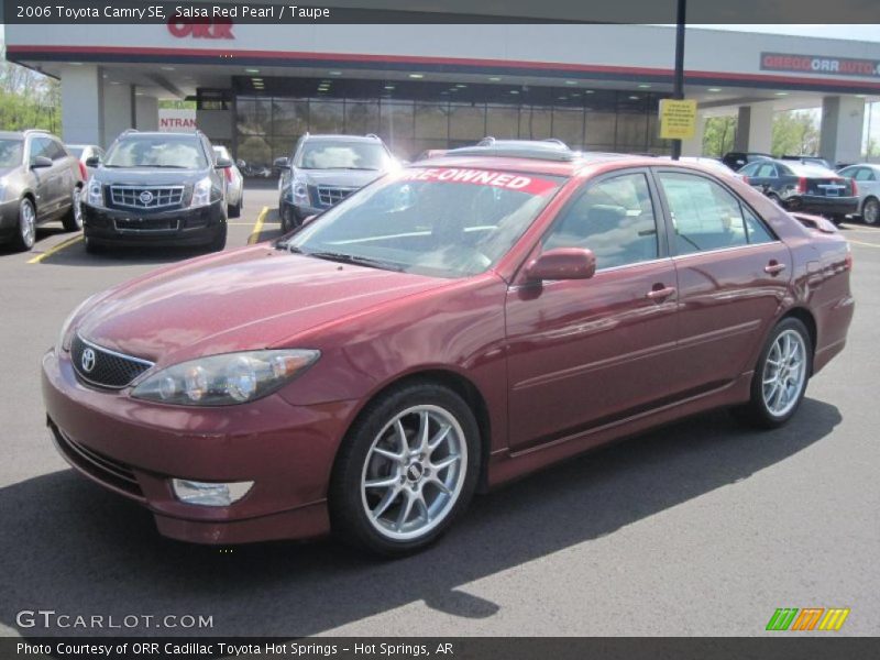 Salsa Red Pearl / Taupe 2006 Toyota Camry SE