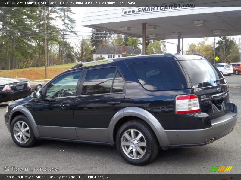 Dark Ink Blue Metallic / Medium Light Stone 2008 Ford Taurus X SEL AWD