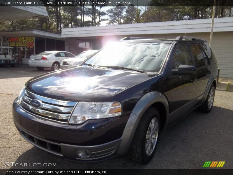 Dark Ink Blue Metallic / Medium Light Stone 2008 Ford Taurus X SEL AWD