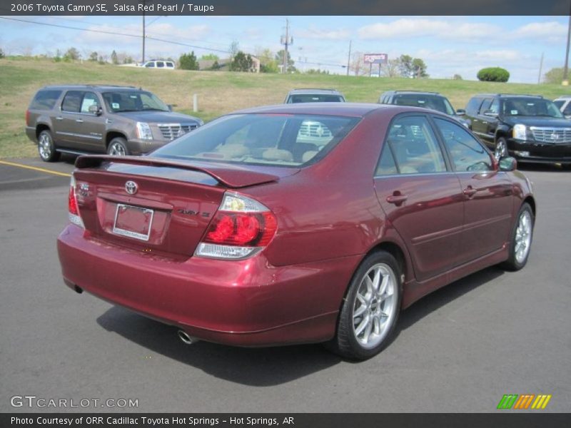 Salsa Red Pearl / Taupe 2006 Toyota Camry SE