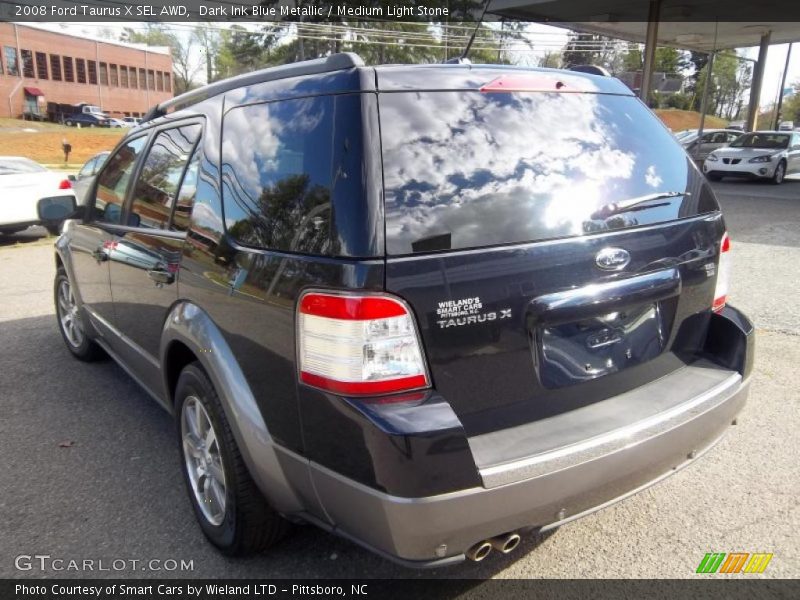 Dark Ink Blue Metallic / Medium Light Stone 2008 Ford Taurus X SEL AWD
