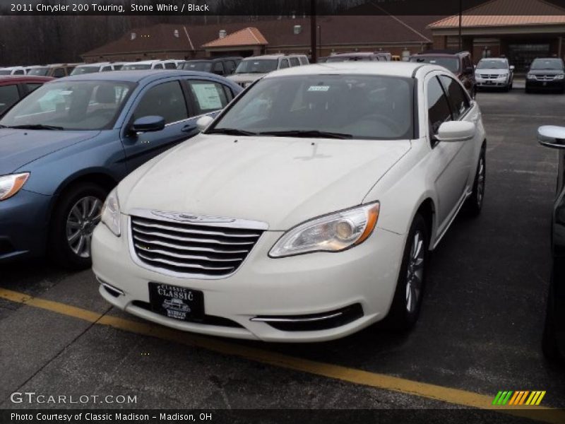 Stone White / Black 2011 Chrysler 200 Touring