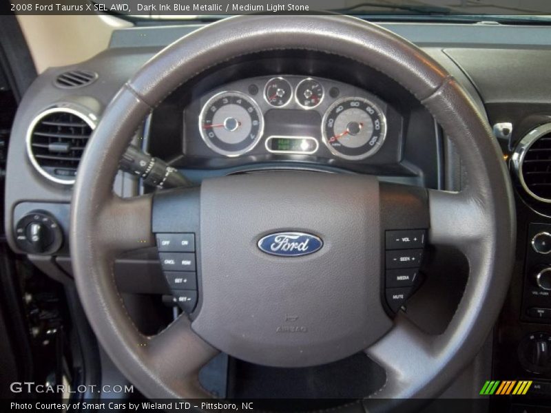 Dark Ink Blue Metallic / Medium Light Stone 2008 Ford Taurus X SEL AWD