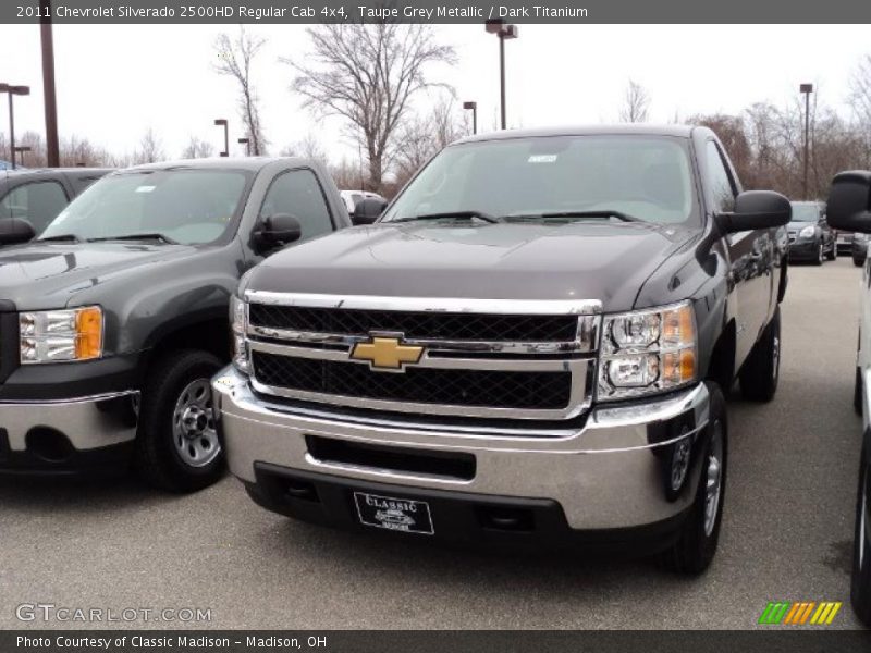 Taupe Grey Metallic / Dark Titanium 2011 Chevrolet Silverado 2500HD Regular Cab 4x4