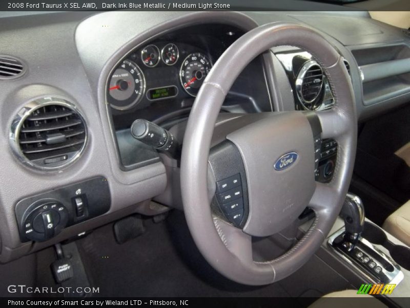 Dark Ink Blue Metallic / Medium Light Stone 2008 Ford Taurus X SEL AWD
