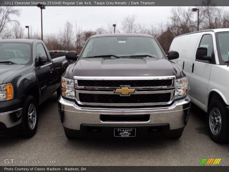 Taupe Grey Metallic / Dark Titanium 2011 Chevrolet Silverado 2500HD Regular Cab 4x4