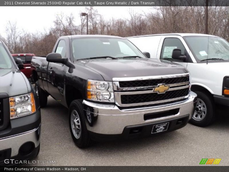 Taupe Grey Metallic / Dark Titanium 2011 Chevrolet Silverado 2500HD Regular Cab 4x4