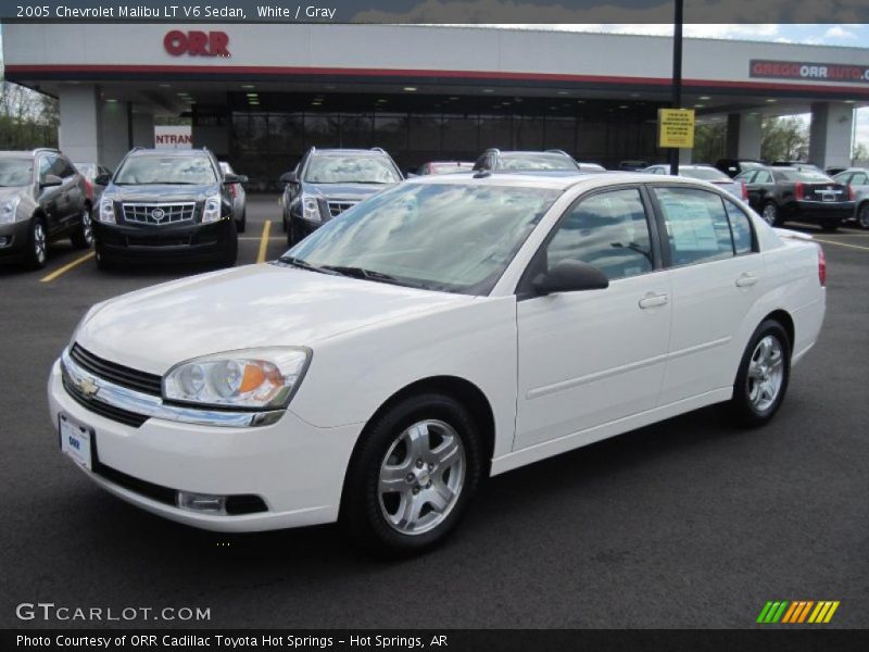White / Gray 2005 Chevrolet Malibu LT V6 Sedan