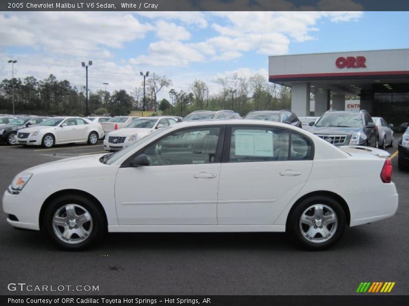 White / Gray 2005 Chevrolet Malibu LT V6 Sedan