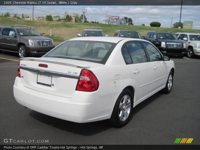 White / Gray 2005 Chevrolet Malibu LT V6 Sedan