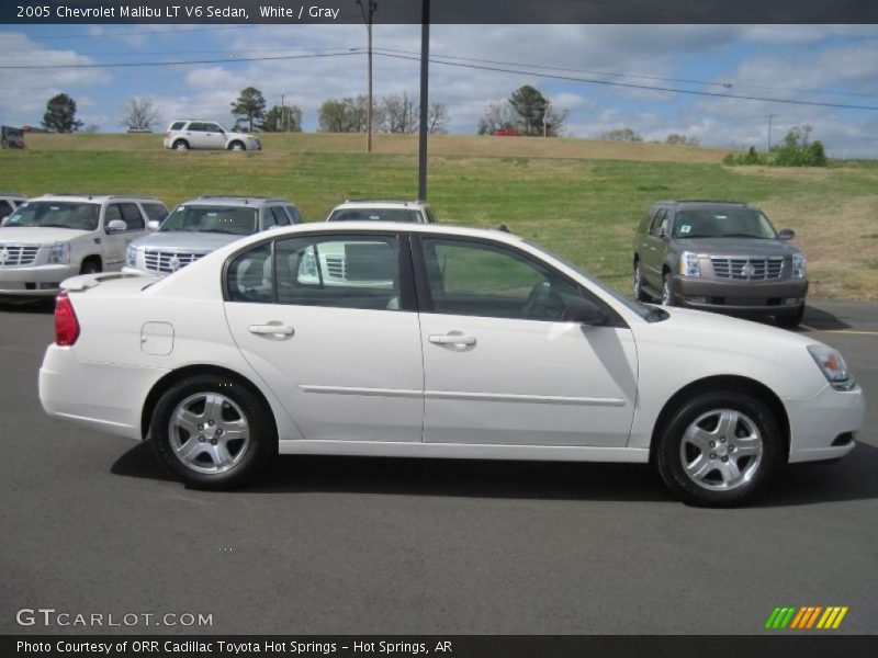 White / Gray 2005 Chevrolet Malibu LT V6 Sedan