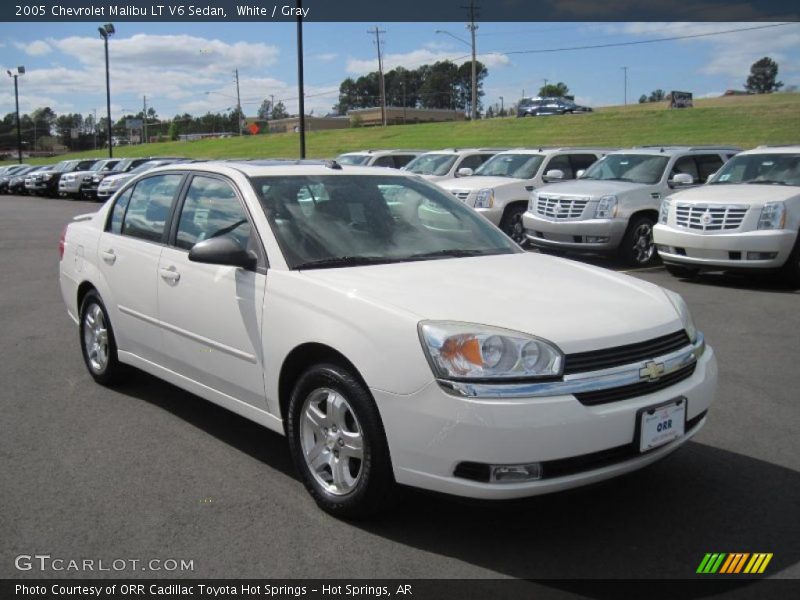 White / Gray 2005 Chevrolet Malibu LT V6 Sedan