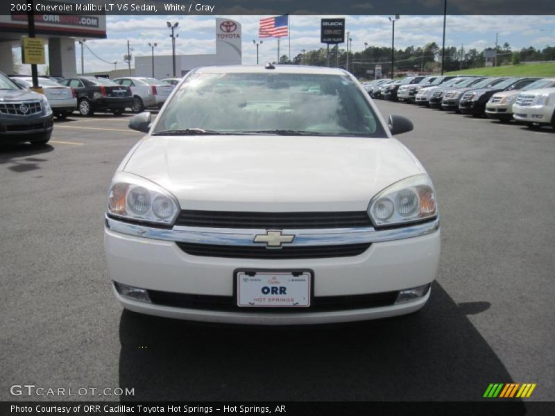 White / Gray 2005 Chevrolet Malibu LT V6 Sedan