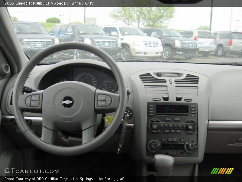 White / Gray 2005 Chevrolet Malibu LT V6 Sedan