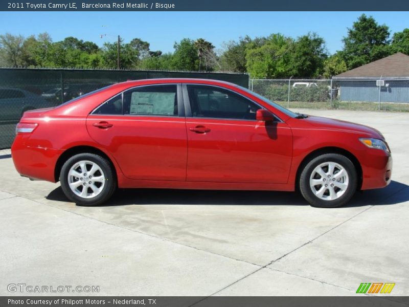 Barcelona Red Metallic / Bisque 2011 Toyota Camry LE
