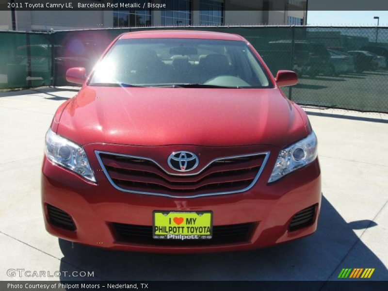 Barcelona Red Metallic / Bisque 2011 Toyota Camry LE