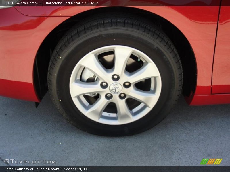 Barcelona Red Metallic / Bisque 2011 Toyota Camry LE