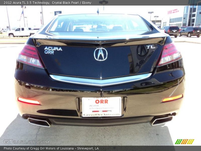 Crystal Black Pearl / Ebony 2012 Acura TL 3.5 Technology