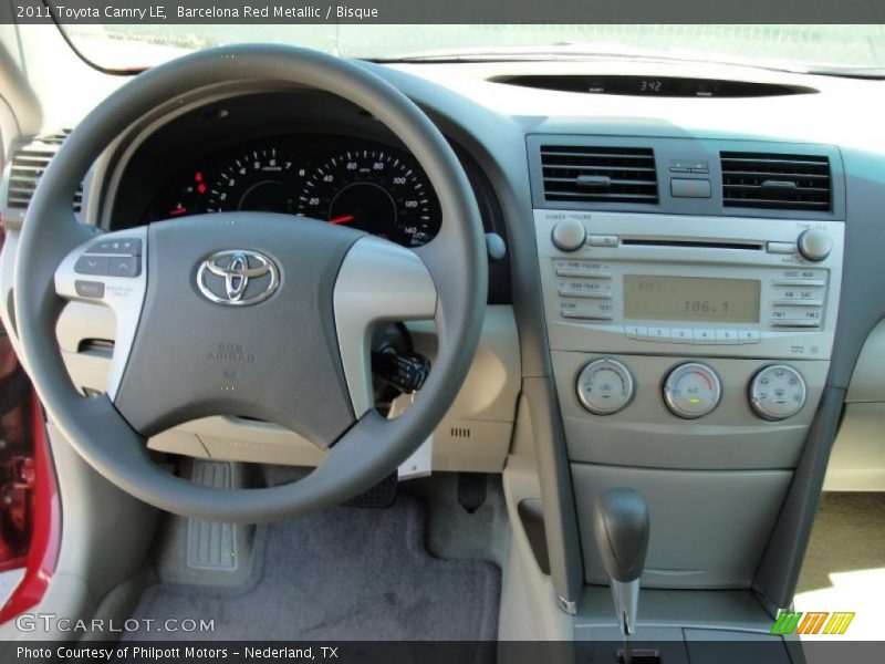 Barcelona Red Metallic / Bisque 2011 Toyota Camry LE