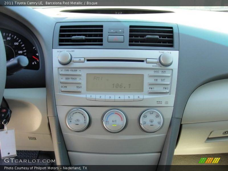 Barcelona Red Metallic / Bisque 2011 Toyota Camry LE