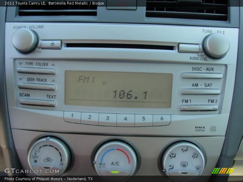 Barcelona Red Metallic / Bisque 2011 Toyota Camry LE