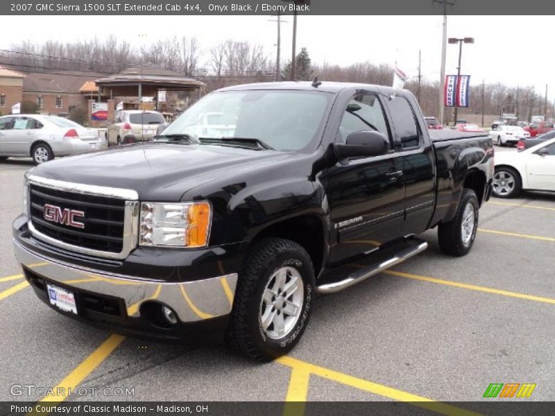 Onyx Black / Ebony Black 2007 GMC Sierra 1500 SLT Extended Cab 4x4
