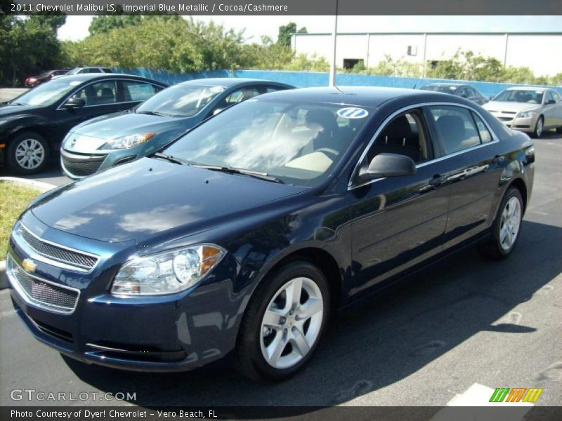 Imperial Blue Metallic / Cocoa/Cashmere 2011 Chevrolet Malibu LS