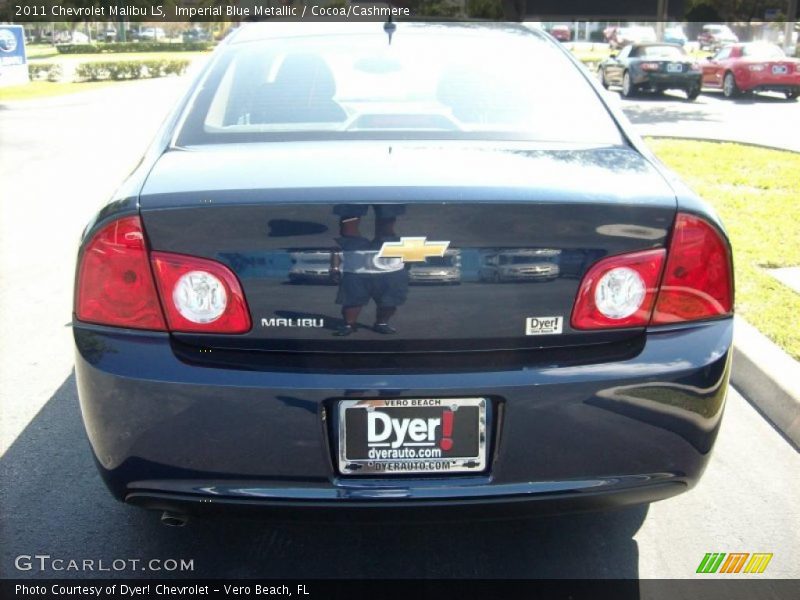 Imperial Blue Metallic / Cocoa/Cashmere 2011 Chevrolet Malibu LS