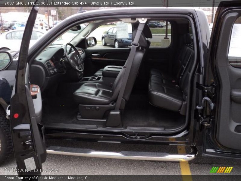  2007 Sierra 1500 SLT Extended Cab 4x4 Ebony Black Interior