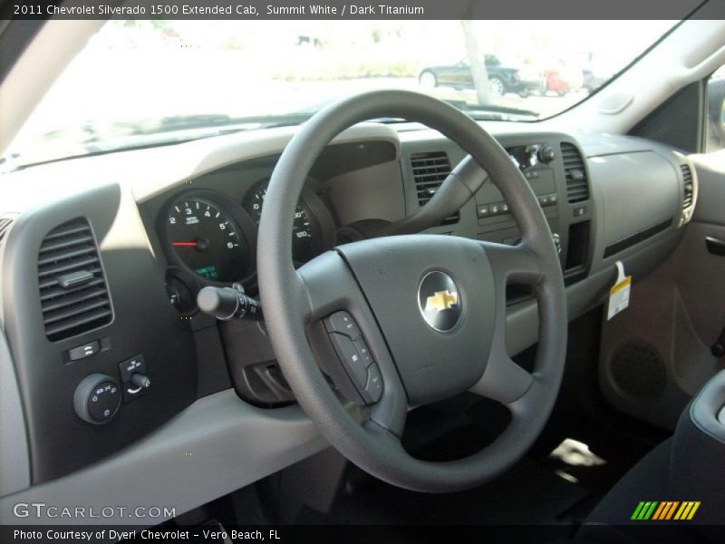 Summit White / Dark Titanium 2011 Chevrolet Silverado 1500 Extended Cab