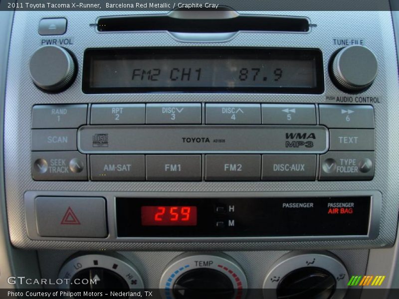 Controls of 2011 Tacoma X-Runner