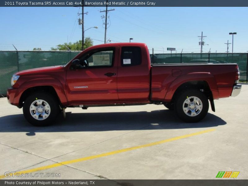 Barcelona Red Metallic / Graphite Gray 2011 Toyota Tacoma SR5 Access Cab 4x4