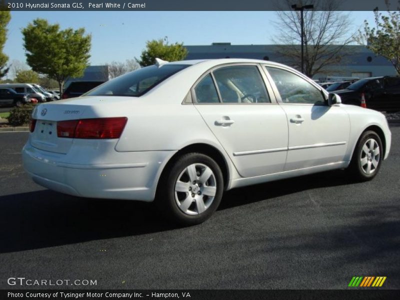 Pearl White / Camel 2010 Hyundai Sonata GLS