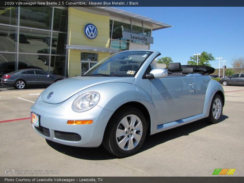 Heaven Blue Metallic / Black 2009 Volkswagen New Beetle 2.5 Convertible