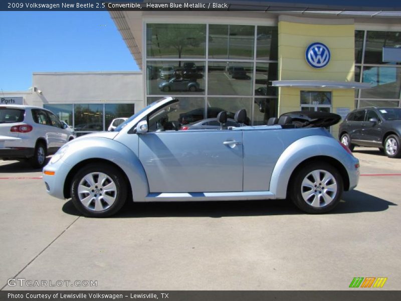 Heaven Blue Metallic / Black 2009 Volkswagen New Beetle 2.5 Convertible