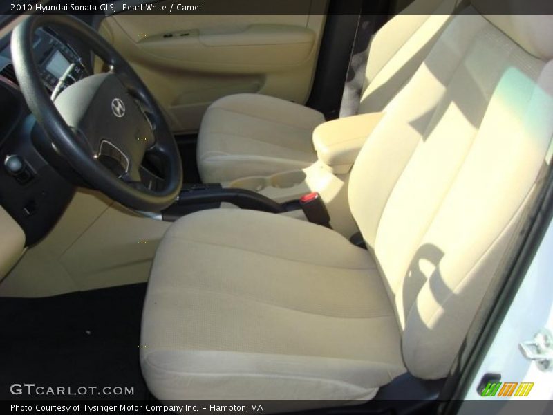 Pearl White / Camel 2010 Hyundai Sonata GLS