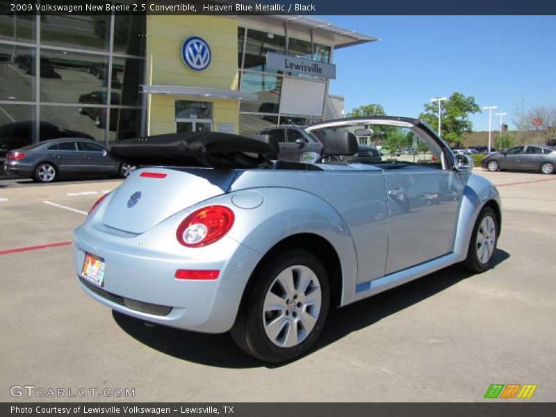 Heaven Blue Metallic / Black 2009 Volkswagen New Beetle 2.5 Convertible