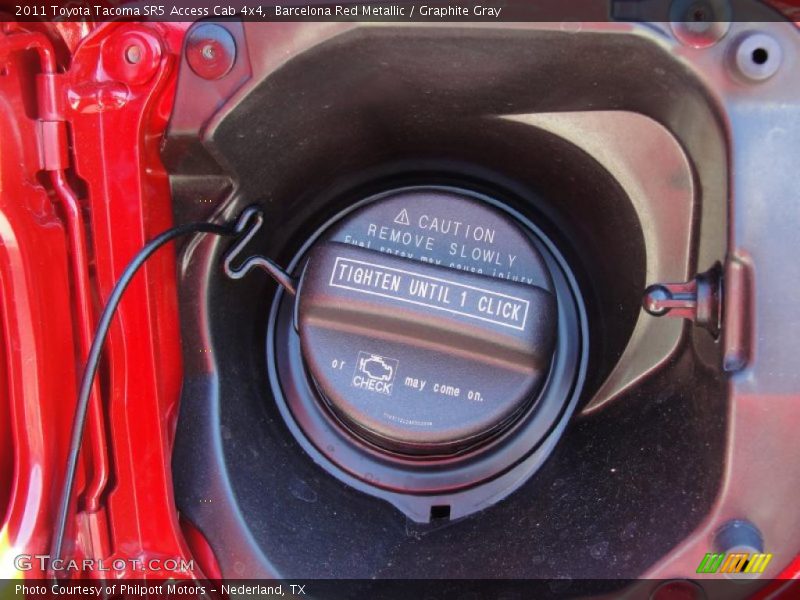 Barcelona Red Metallic / Graphite Gray 2011 Toyota Tacoma SR5 Access Cab 4x4
