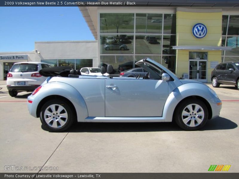 Heaven Blue Metallic / Black 2009 Volkswagen New Beetle 2.5 Convertible