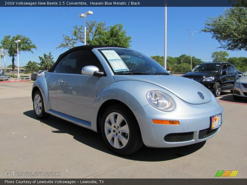 Heaven Blue Metallic / Black 2009 Volkswagen New Beetle 2.5 Convertible
