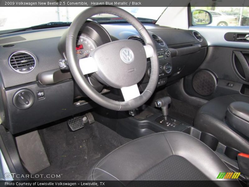 Heaven Blue Metallic / Black 2009 Volkswagen New Beetle 2.5 Convertible