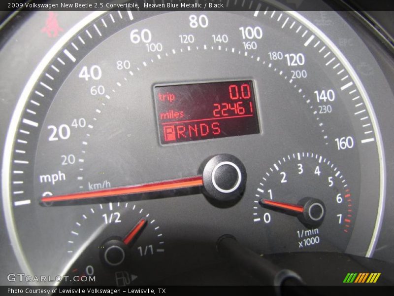 Heaven Blue Metallic / Black 2009 Volkswagen New Beetle 2.5 Convertible