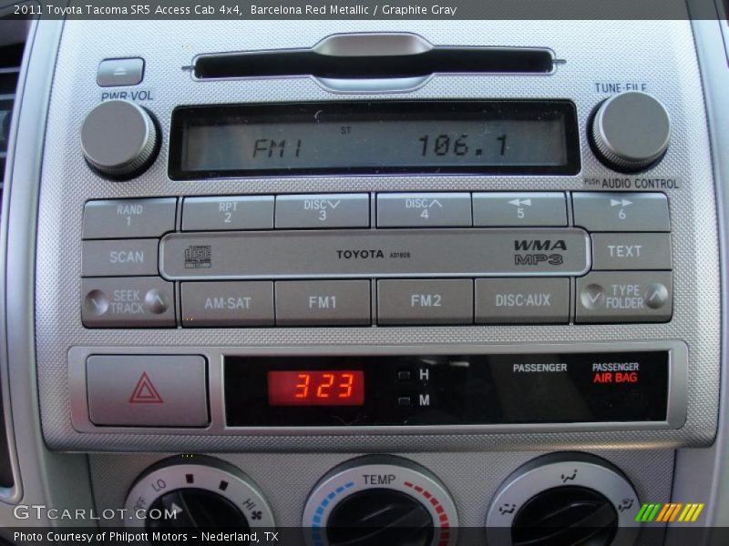 Controls of 2011 Tacoma SR5 Access Cab 4x4