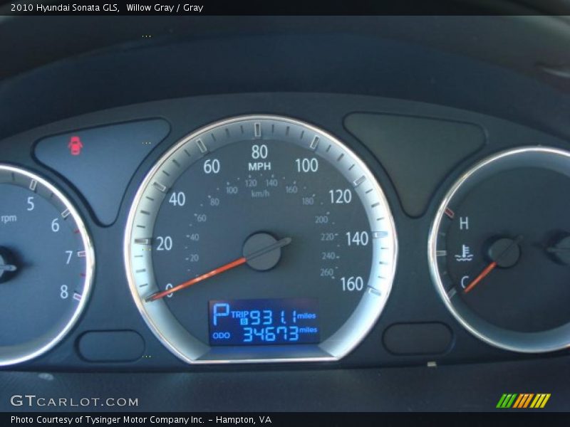 Willow Gray / Gray 2010 Hyundai Sonata GLS