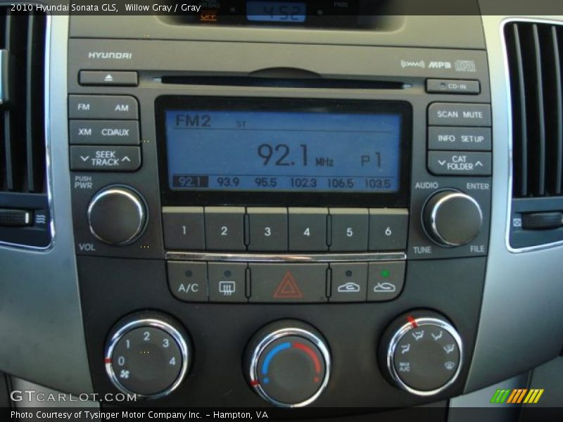 Willow Gray / Gray 2010 Hyundai Sonata GLS