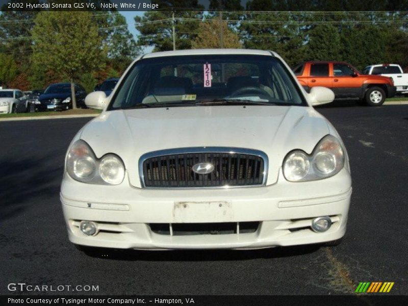 Noble White / Beige 2002 Hyundai Sonata GLS V6